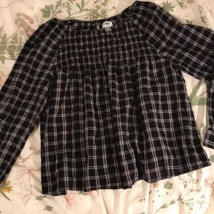 Old Navy Dark Blue Flowy Shirt